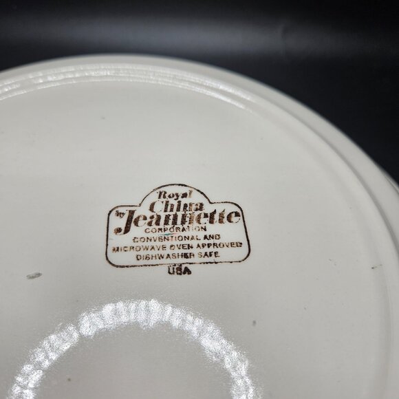 Vintage Jeanette Transferware Black and White Vegetable Dish - Picture 4 of 6